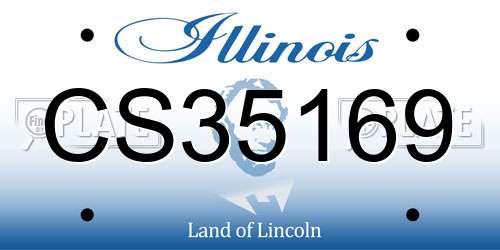 CS35169 Illinois License Plate