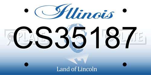 CS35187 Illinois License Plate