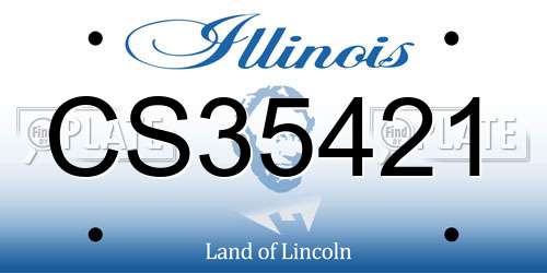 CS35421 Illinois License Plate