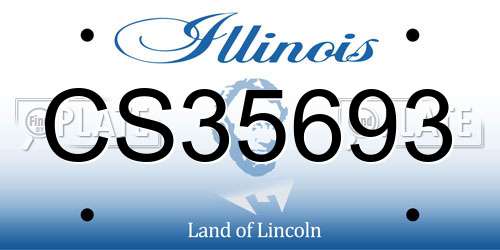 CS35693 Illinois License Plate