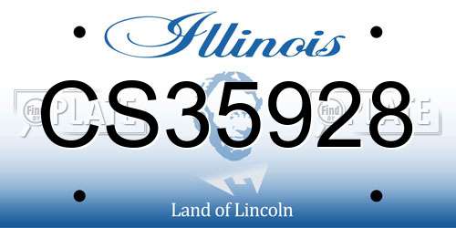 CS35928 Illinois License Plate