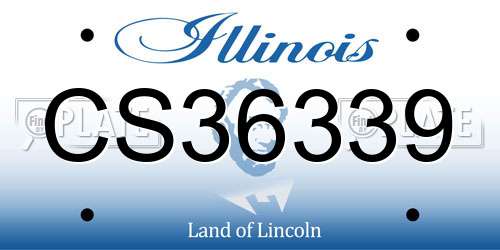 CS36339 Illinois License Plate