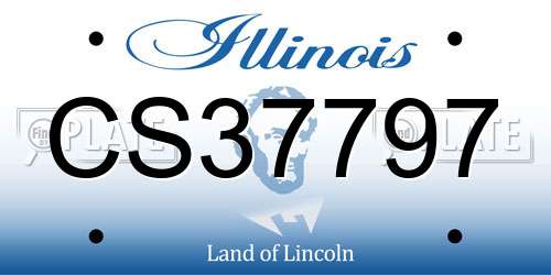 CS37797 Illinois License Plate