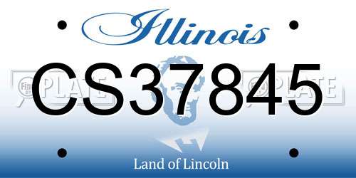 CS37845 Illinois License Plate