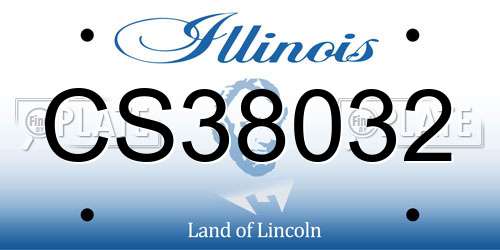 CS38032 Illinois License Plate