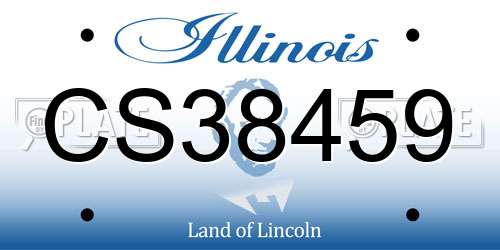 CS38459 Illinois License Plate