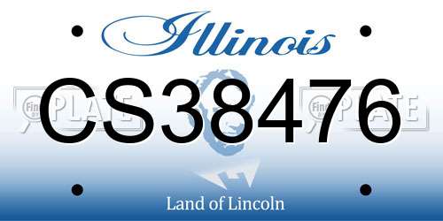 CS38476 Illinois License Plate