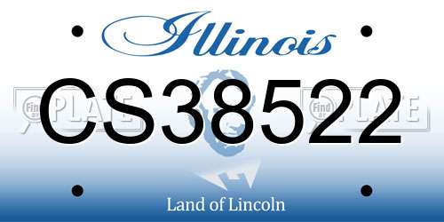 CS38522 Illinois License Plate