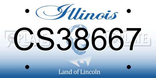 CS38667 Illinois License Plate
