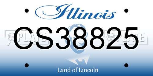 CS38825 Illinois License Plate