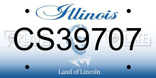 CS39707 Illinois License Plate