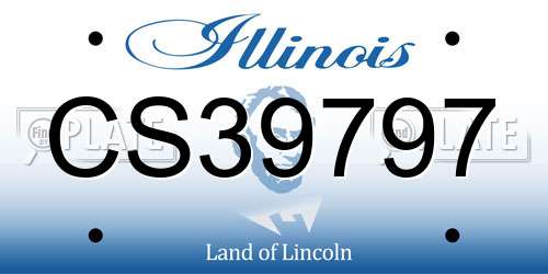 CS39797 Illinois License Plate
