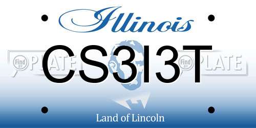 CS3I3T Illinois License Plate