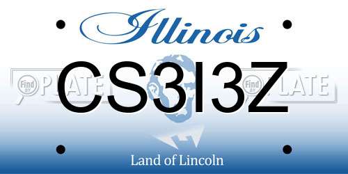CS3I3Z Illinois License Plate