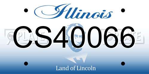 CS40066 Illinois License Plate