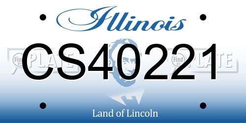 CS40221 Illinois License Plate