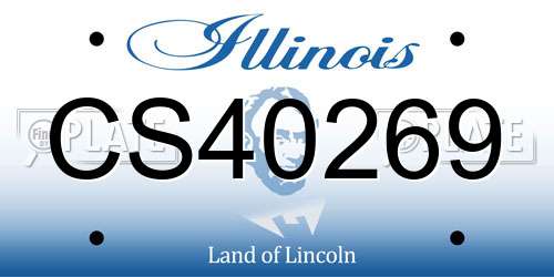 CS40269 Illinois License Plate