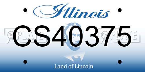 CS40375 Illinois License Plate