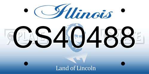 CS40488 Illinois License Plate