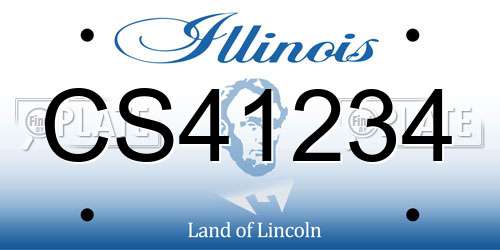 CS41234 Illinois License Plate
