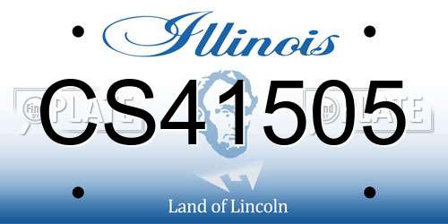 CS41505 Illinois License Plate