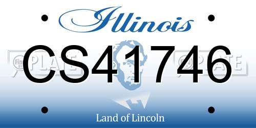 CS41746 Illinois License Plate