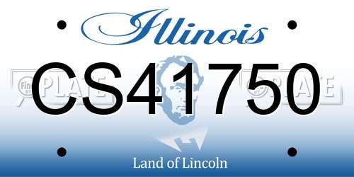 CS41750 Illinois License Plate
