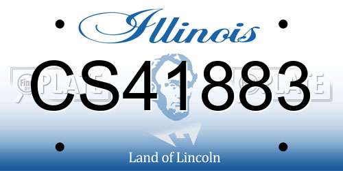 CS41883 Illinois License Plate