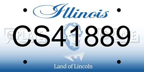CS41889 Illinois License Plate