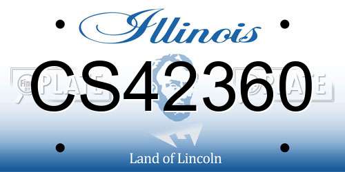 CS42360 Illinois License Plate