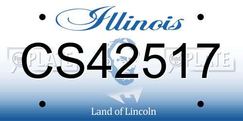 CS42517 Illinois License Plate