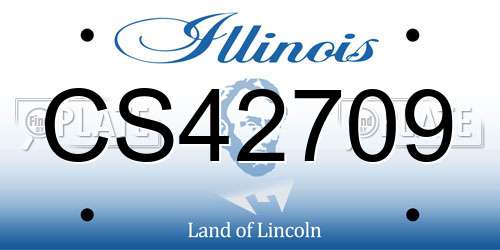 CS42709 Illinois License Plate