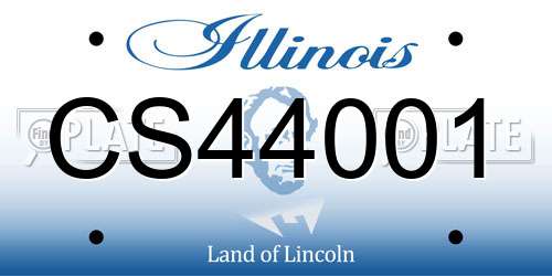 CS44001 Illinois License Plate