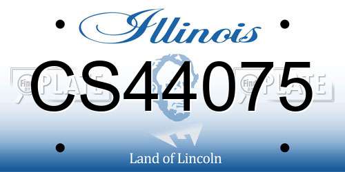CS44075 Illinois License Plate