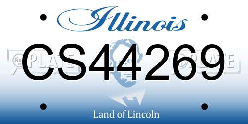 CS44269 Illinois License Plate