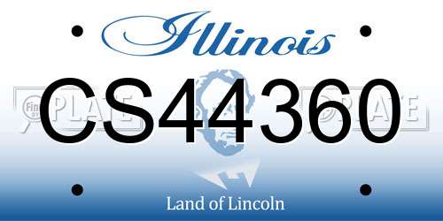 CS44360 Illinois License Plate