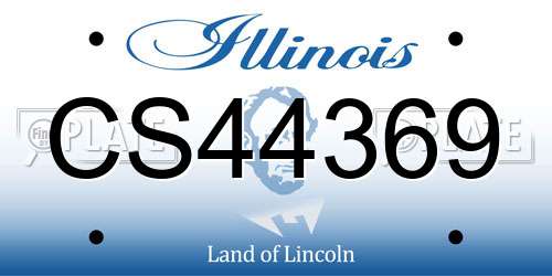 CS44369 Illinois License Plate