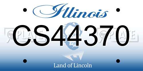 CS44370 Illinois License Plate