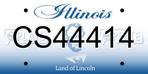 CS44414 Illinois License Plate