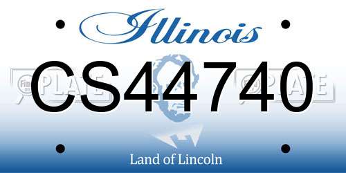 CS44740 Illinois License Plate