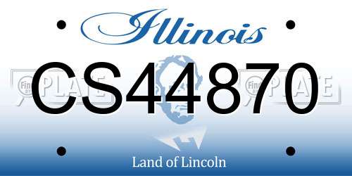 CS44870 Illinois License Plate