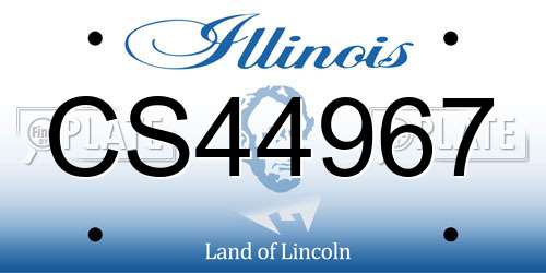 CS44967 Illinois License Plate