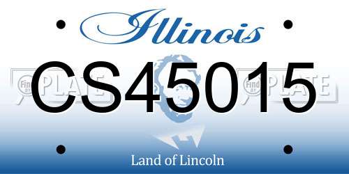 CS45015 Illinois License Plate