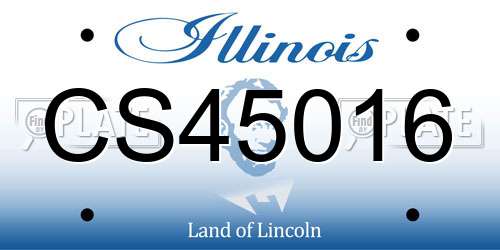 CS45016 Illinois License Plate