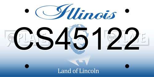 CS45122 Illinois License Plate