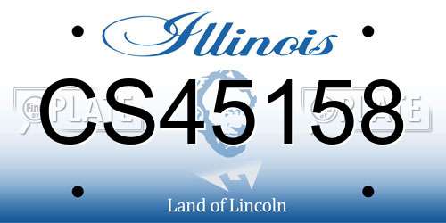CS45158 Illinois License Plate