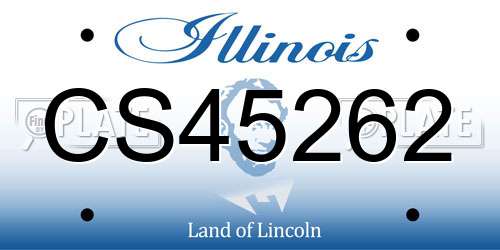 CS45262 Illinois License Plate