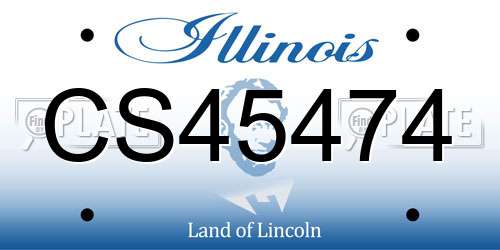 CS45474 Illinois License Plate