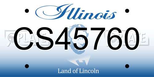 CS45760 Illinois License Plate