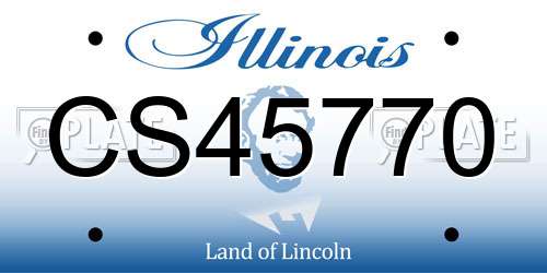 CS45770 Illinois License Plate